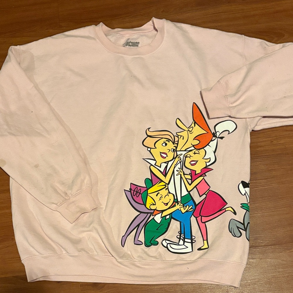 Vintage Cartoon Graphic Crew Neck Sweater